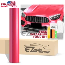 Premium Super Gloss Metallic Pink Vinyl Car Wrap Sticker Decal Sheet Film DIY
