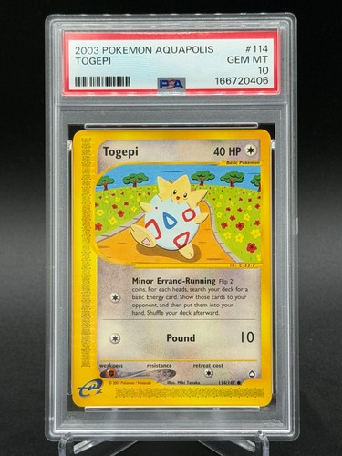 Togepi graded PSA 10 for sale on eBay