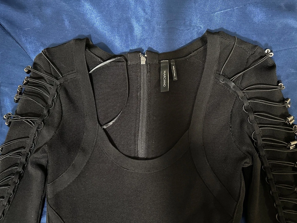 Vestido vendaje manga Marciano con cordones Foto 4 de 4