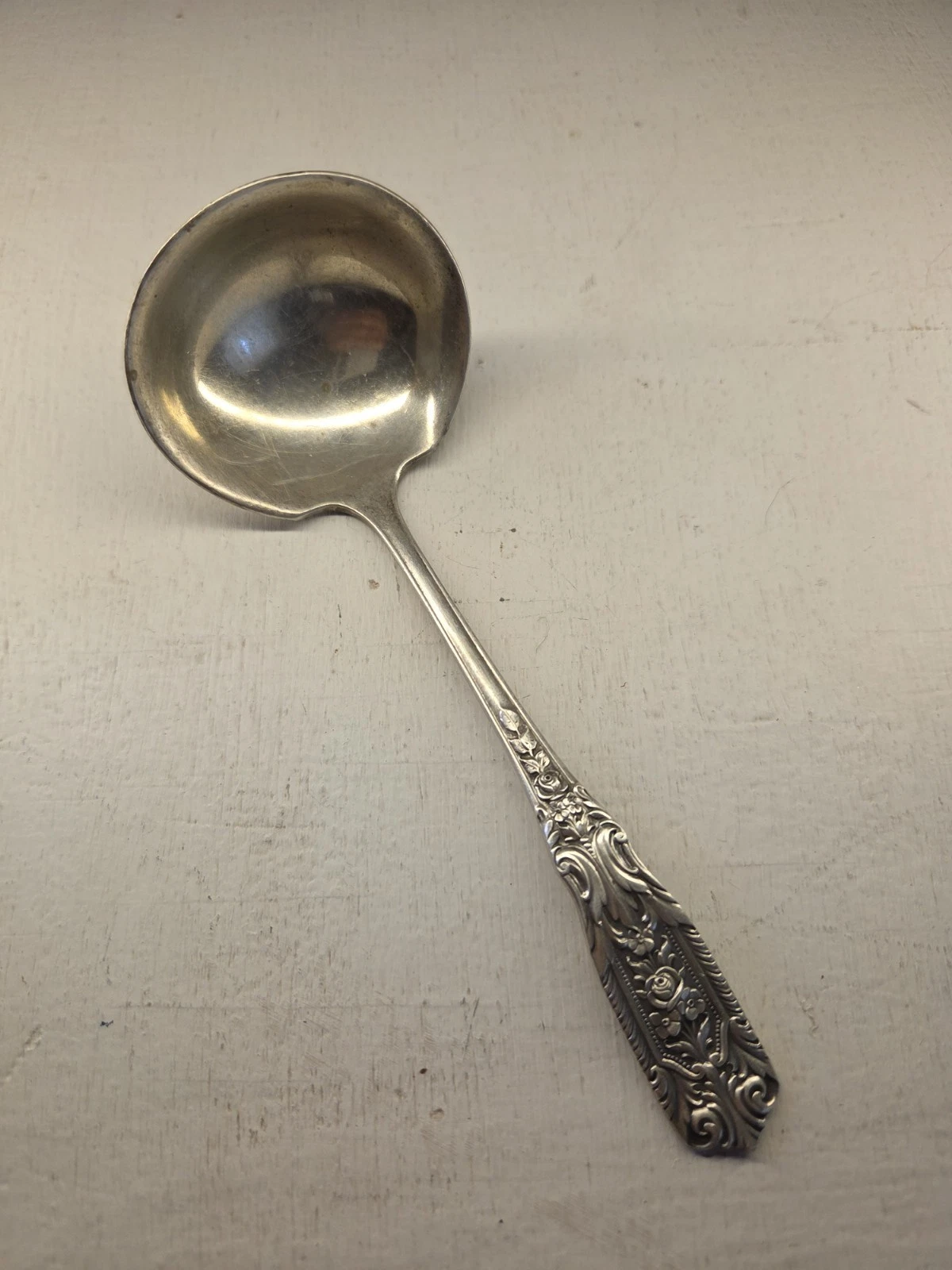 WESTMORLAND Sterling Silver MILBURN ROSE Sauce GRAVY LADLE 6" NO Mono 69 Grams