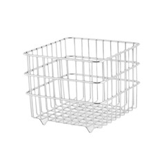 Stainless Steel Storage Basket Square Metal Bin Organizer Wire Snack Organizer