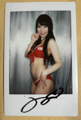 AOI Yuko Ono Autographed Signed Instax photo Cheki Japan JAV Idol