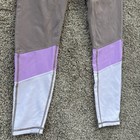 Wilo Women’s Medium Ribbed Leggings Brown Purple Ivory EUC — photo 6