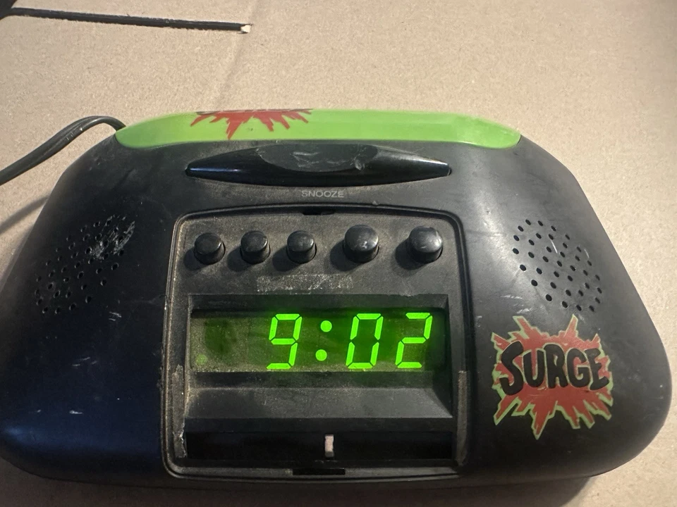 Vintage Surge Soda Screaming Alarm Clock Radio Coca-Cola Promo Rare Tested - Image 2 of 4