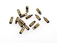 Vintageparts Diy 20 Endkappen FüR 2,3Mm BäNder In Antik Bronze