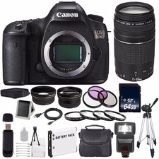 Canon EOS 5DS DSLR Camera International Model 0581C002  Canon EF 75-300 III 
