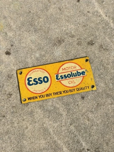 Vintage Toy Esso Essolube Tin Sign 2x1”