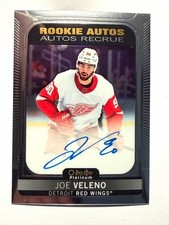 2021-22 O-Pee-Chee Platinum Rookie Autos JOE VELENO Hard Signed Auto Card# R-JV. rookie card picture