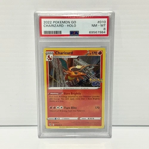 PSA 8 - Charizard Holo 10/078 - 2022 Pokemon GO