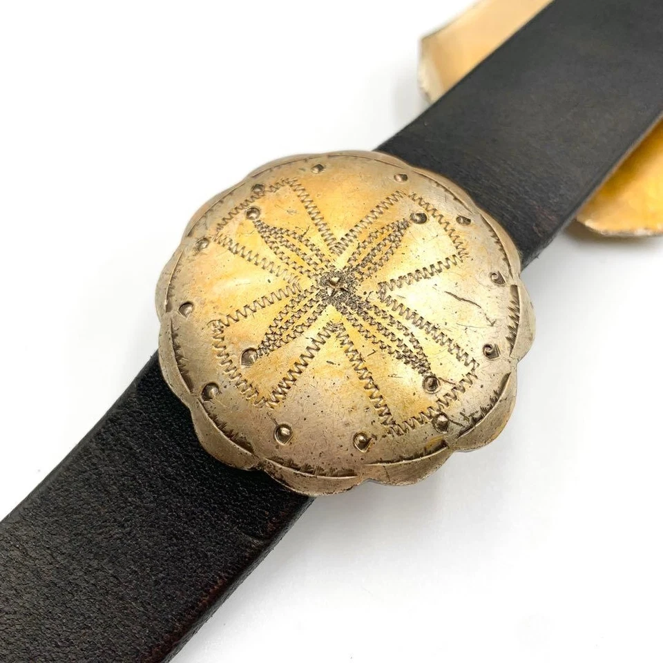 Cinturón Ralph Lauren Vintage Western Concho Hombre’s 80s 90s Cuero Antiguo Raro Foto 3 de 4