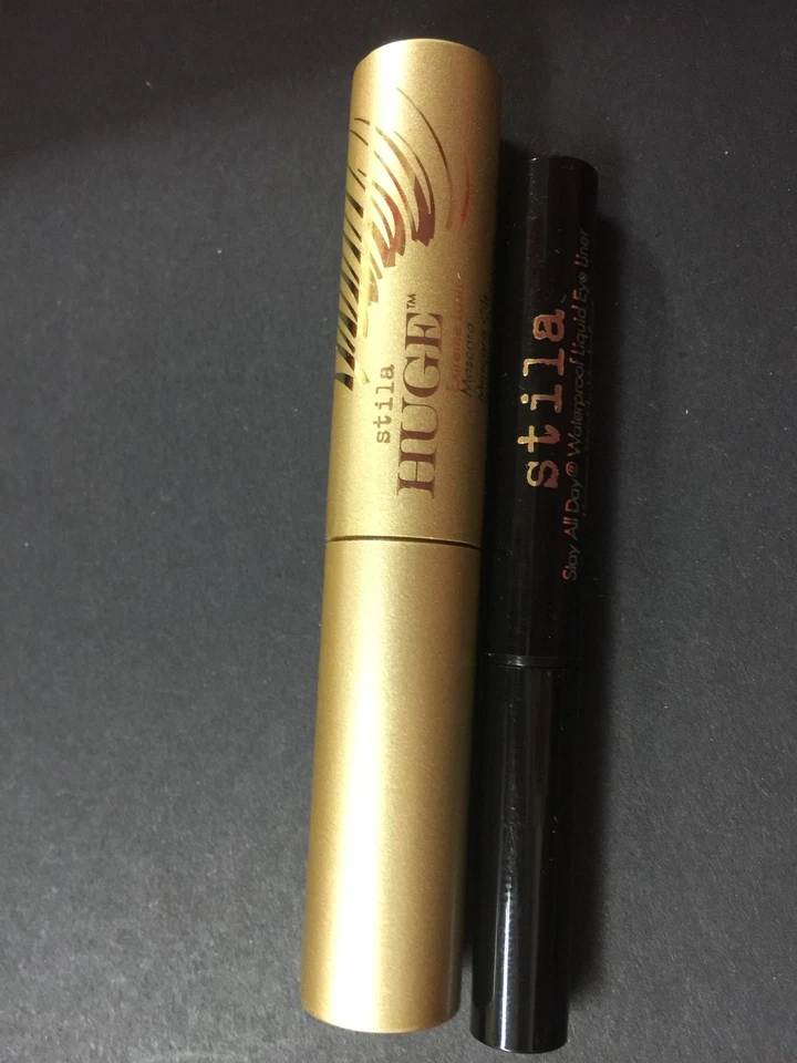 Stila Stay Todo el Día Impermeable Líquido EyE Delineador y Stila Enorme Rímel Negro 2 piezas NUEVO Foto 2 de 4