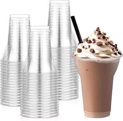 100 Pcs Plastic Parfait Cups Root Beer Float Cups Peanut Buster Parfait Glasses