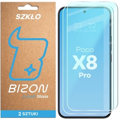 2x Schutzglas für Xiaomi POCO X8 Pro Bizon Displayschutzglas Hartglas Handyglas