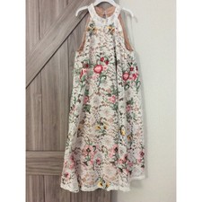 Belle Badgley Mischka size 16 lace and floral halter dress
