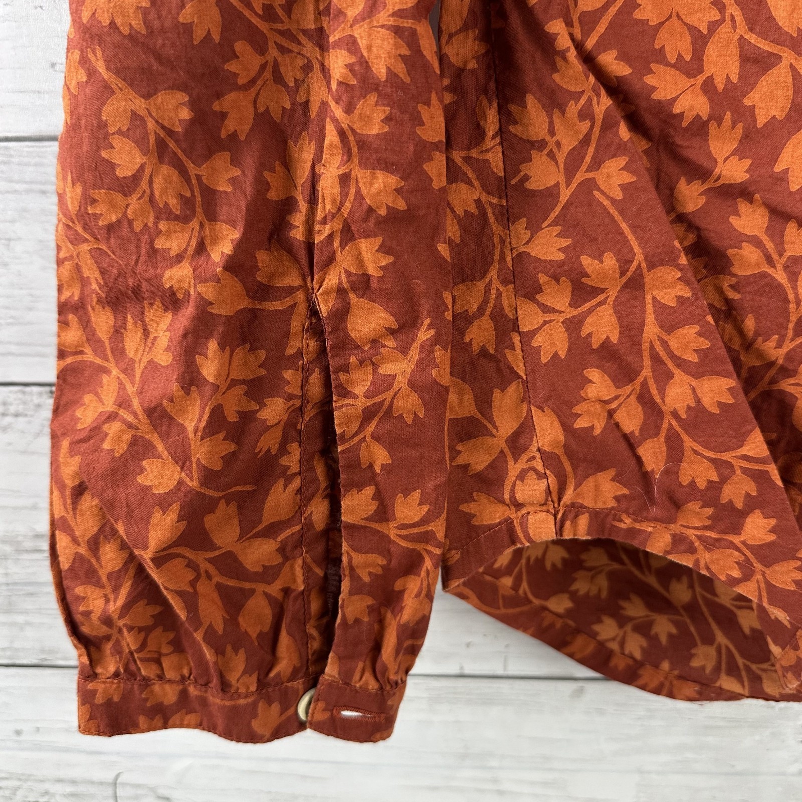 Columbia Shirt Womens Medium Long Sleeve Button Up outdoor Orange thumbnail 4