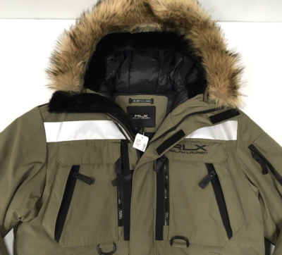RLX Polo Ralph Lauren PrimaLoft Military Army Reflected Fur Jacket