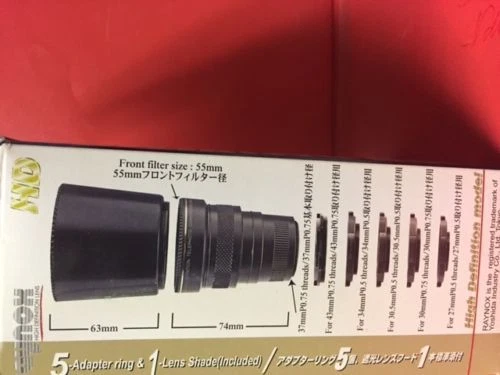 Raynox HD-2200-LE HD 2200LE 2.2x Telephoto Lens 27mm 30mm 30.5mm 34mm 37mm 43mm - Image 3 of 4