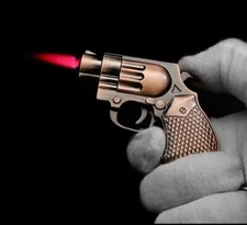 Windproof Jet Flame Torch Lighter Refillable Butane Cigar Gun Shape Gift