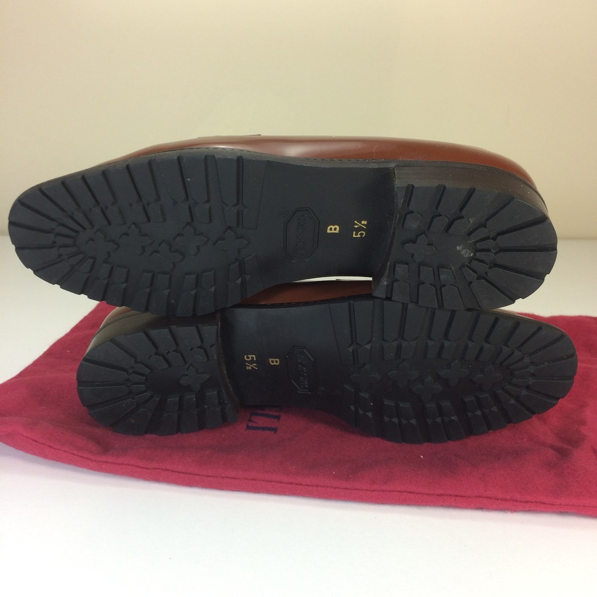 Mocassins Bruno Magli Marbre Brun - Taille US 5.5B - Italie - Occasion Excellent État