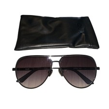 QUAY Black Smoke Open Tab Aviator Sunglasses One Size