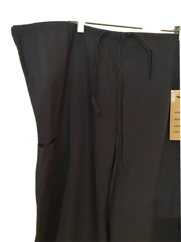 Pantalón cargo Medical Scrub XL unisex de Black Star Style 610 gris multi bolsillo nuevo con etiquetas Foto 4 de 4