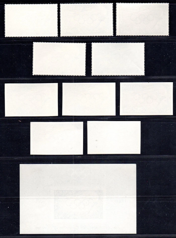 JUEGO OLÍMPICO YEMEN 1960 PERF & IMPERF+ HOJA RECUERDO S.G. 126-130,130a Foto 2 de 2