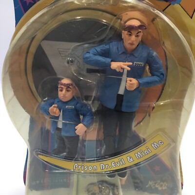 NEW 2002 AUSTIN POWERS PRISON DR EVIL & AND MINI ME FIGURE SET