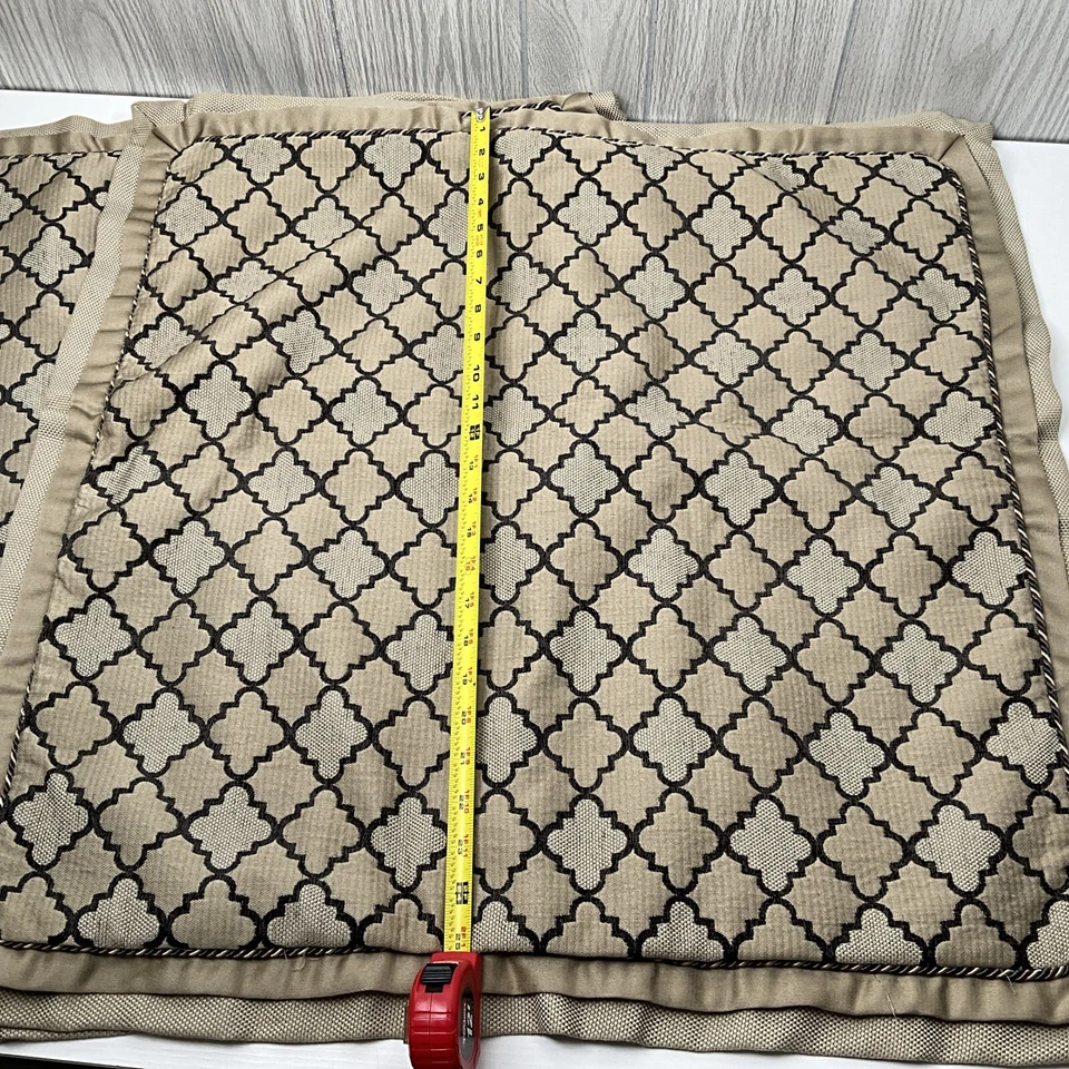 克罗西尔一对黑色/金色挂毯摩洛哥 Trellis 标准欧元 2 Shams — 第 4/4 张图片