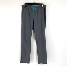 Figs Straight Leg Scrub Pants Women's Medium Gray Pockets Stretch Healthcare