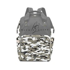 GRAY CAMOUFLAGE - BACKPACK - DURABLE - 12 POCKETS 3 INSULATED POCKETS 