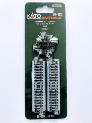 Binario Kato 20-320 Incrocio A 90° – Scala N (1:160) – 124mm