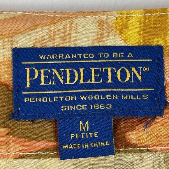 Pendleton Silk Watercolor Button Front Cropped Ja… - image 3