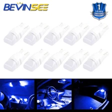 10x For Ford F150 250 350 T10 168 194 LED Bulbs Instrument Panel Dash Light Blue