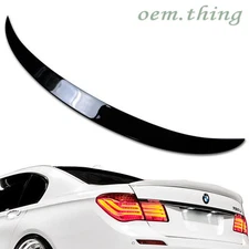 US 09-14 Fits BMW F01 F02 7-Series 4D Sedan DTO Trunk Spoiler Painted Black
