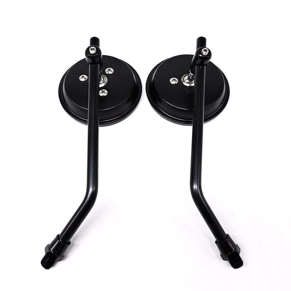 Espejos retrovisores laterales redondos negros para motocicleta Suzuki GN125 GN250 GN400 GN50E Foto 2 de 4