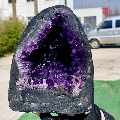 6.53LB Natural Amethyst geode quartz clustercrystal specimen Healing