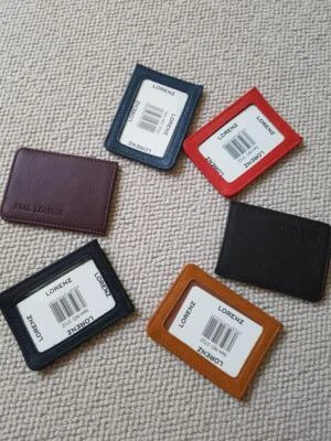 LORENZ Leather Bus Pass Oyster Gold card Holder