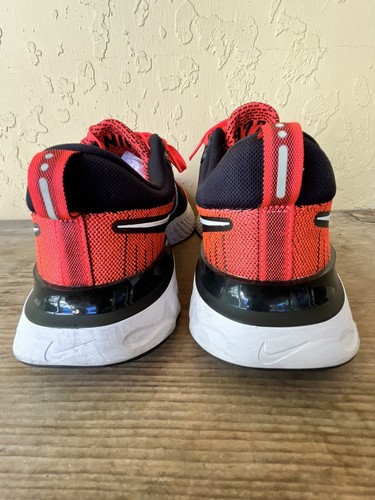 Nike React Infiity Running Flyknit 2 Black Bright Crimson Sneaker Men's 11.5 - Picture 8 of 23