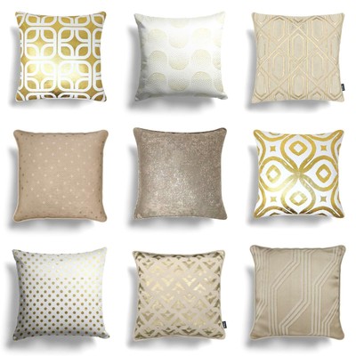 gold throw pillow covers