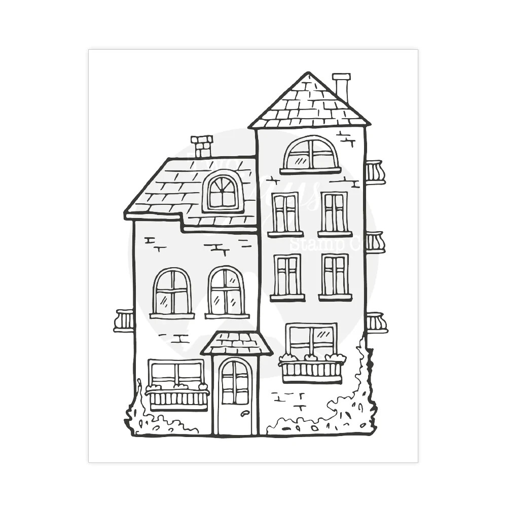 Crafts Too - Two Jays Clear Stamp - Tall House - CTJJ201