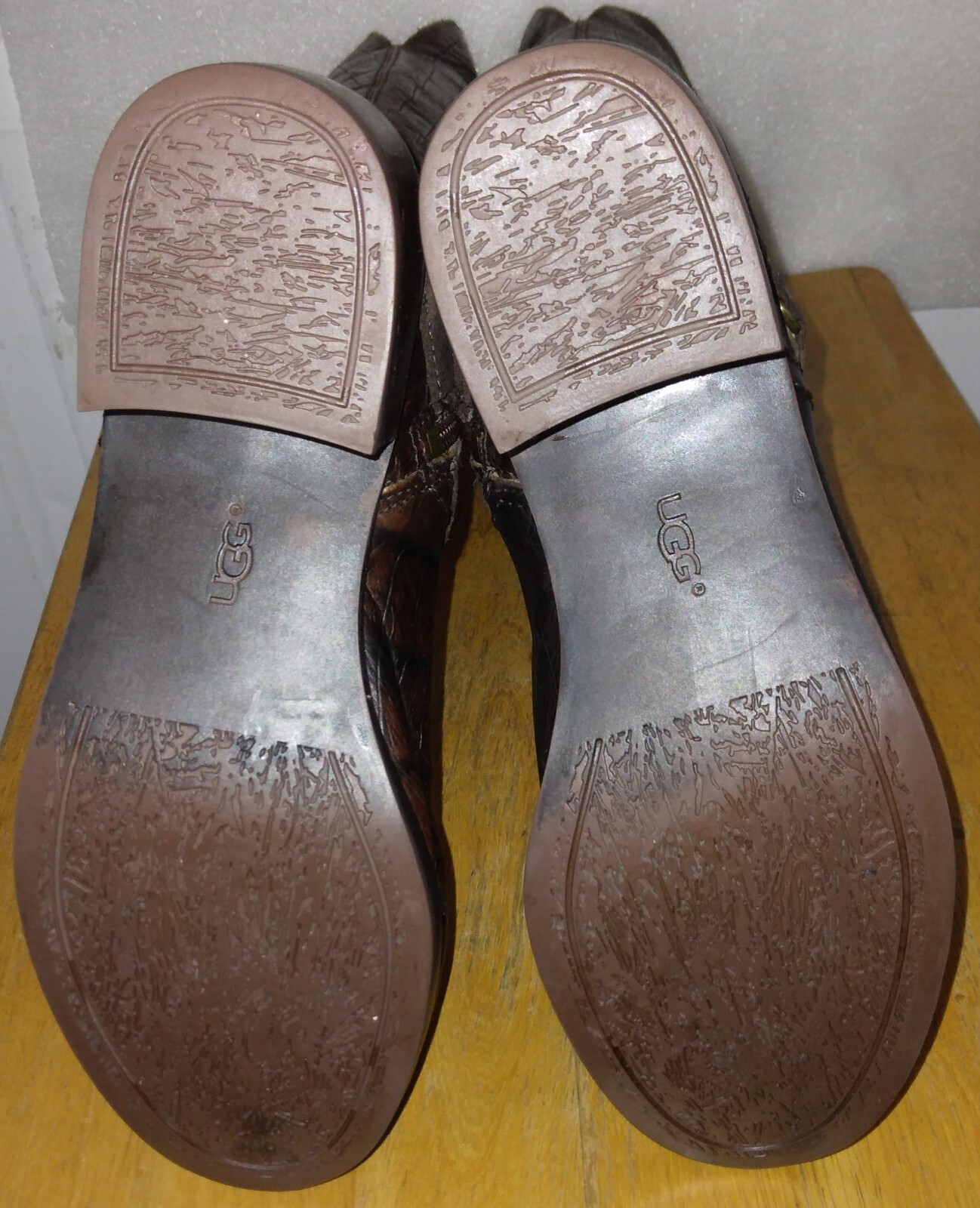 UGG Esplanade Croco Zip Riding Java Brown Knee Hi… - image 9