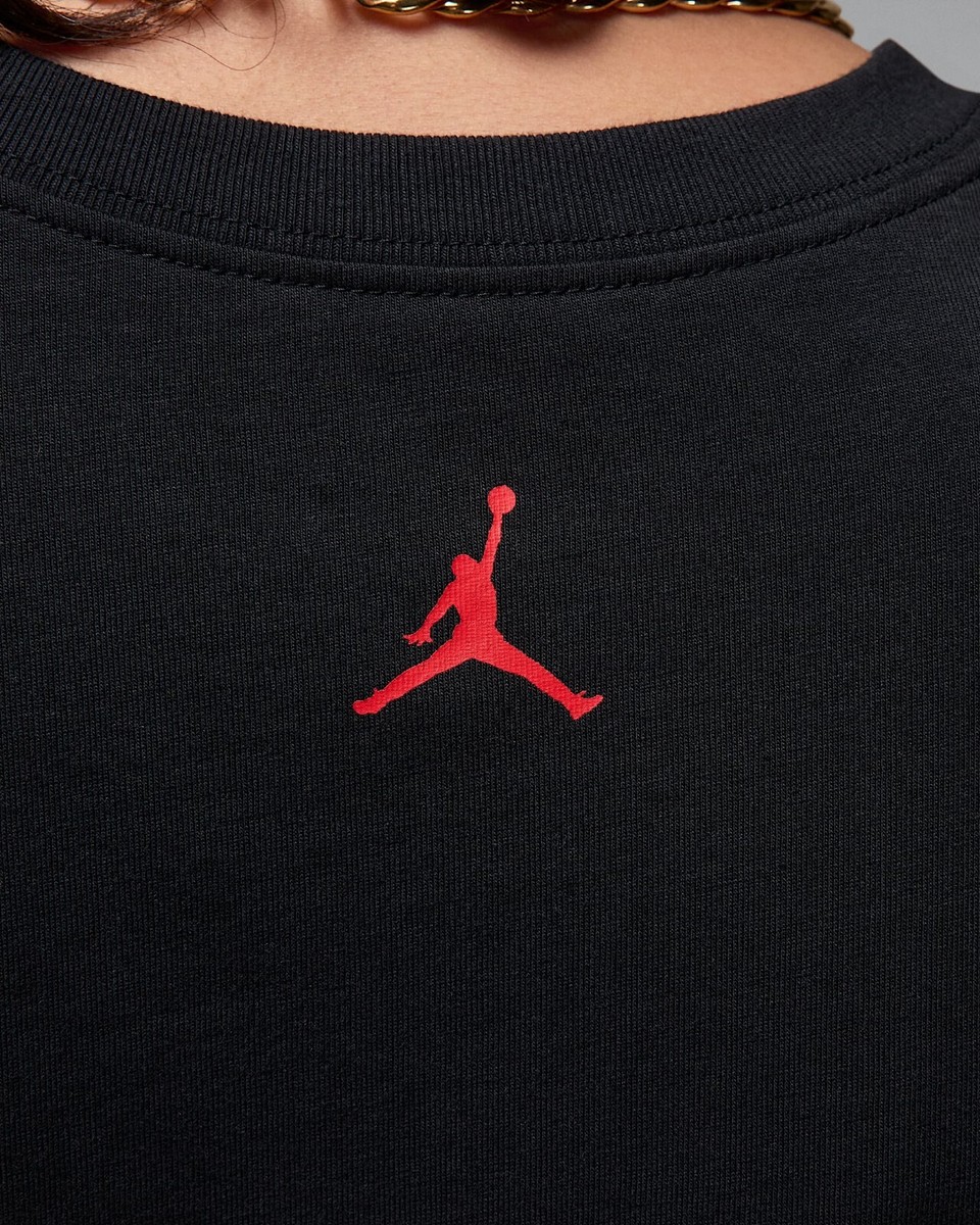 Nike Jordan Brand AJ1 Men's T-shirt Black Varsity Red HM9997