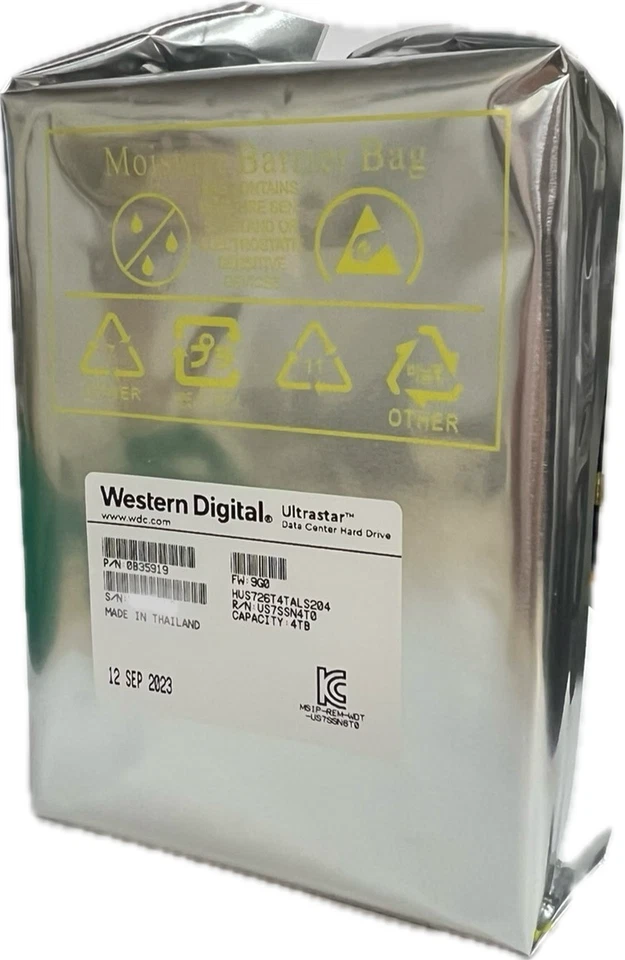 WD Ultrastar HUS726T4TALS204 4TB 7.2K 3.5" 12Gbps SAS Hard Drive - Brand New - Image 2 of 2