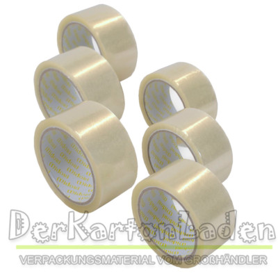 18 Rollen Midori Packband Klebeband Transparent Leise PP Paketband 48 mm x 66 m
