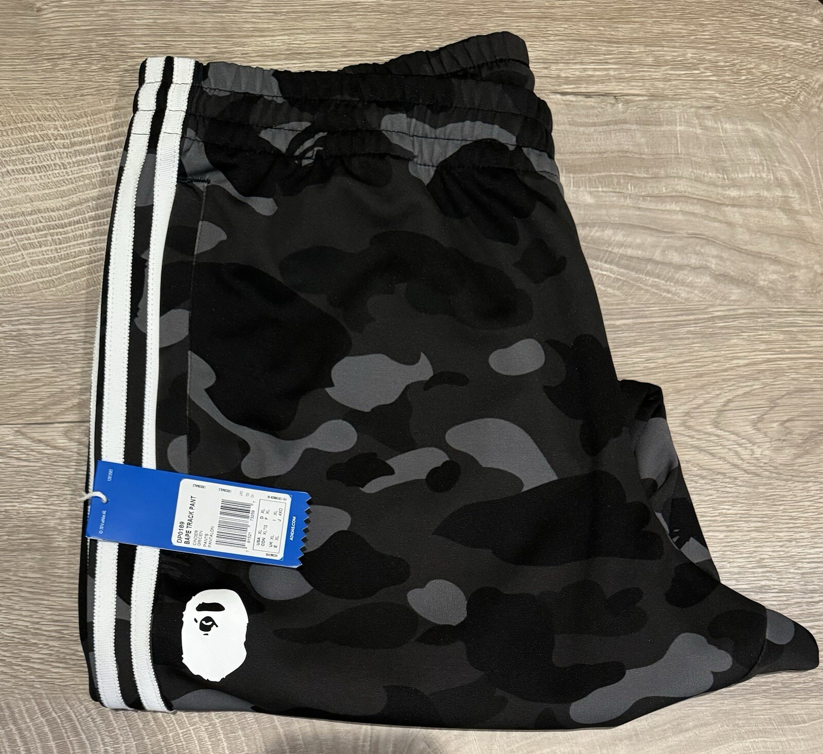 BAPE x adidas adicolor Track Pants Black Cinder Size XL Extra large image 3