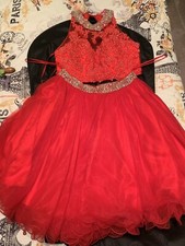 shail K size 8 Red 2 Piece Formal/pageant Dress