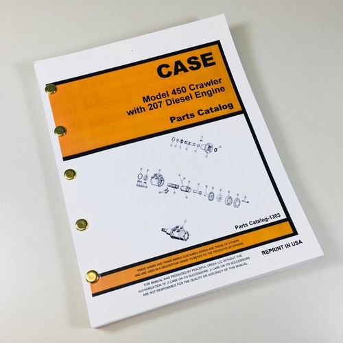 Case 450 Crawler Dozer W/207 Engine Parts Manual Catalog Assembly