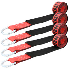 Lasso Straps W Sleeve 4x 10 Pro Wrecker Car Hauler Tow Dolly - Red Boxer