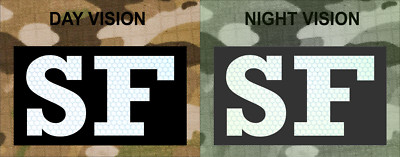 SF SOLAS ON BLACK SolasX PATCH 3.5''X2'' WITH VELCRO  BRAND FASTENER - SX1183