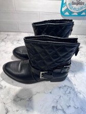 Super Clearance Dress Barn Fashion black booties ankle boots size 7.5 buckle zip